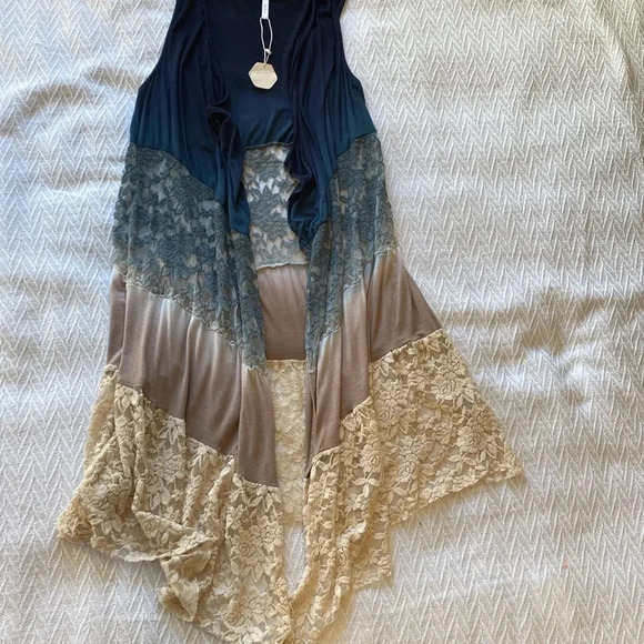 Elegant Ombre Lace Duster, lagenlook, whimsy, fairycore, cottagecore - Picture 2 of 14